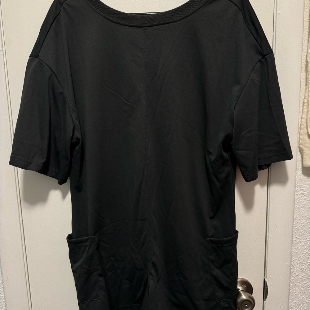 Women’s Black Short Sleeve Reversible Jumpsuit